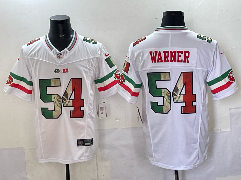 Men 2025 Nike San Francisco 49ers #54 Warner white Mexico Limited NFL Jersey 007->san francisco 49ers->NFL Jersey